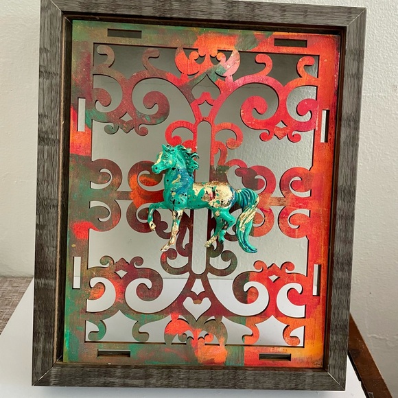 Hand Crafted Other - Year of the horse 3D mixed media